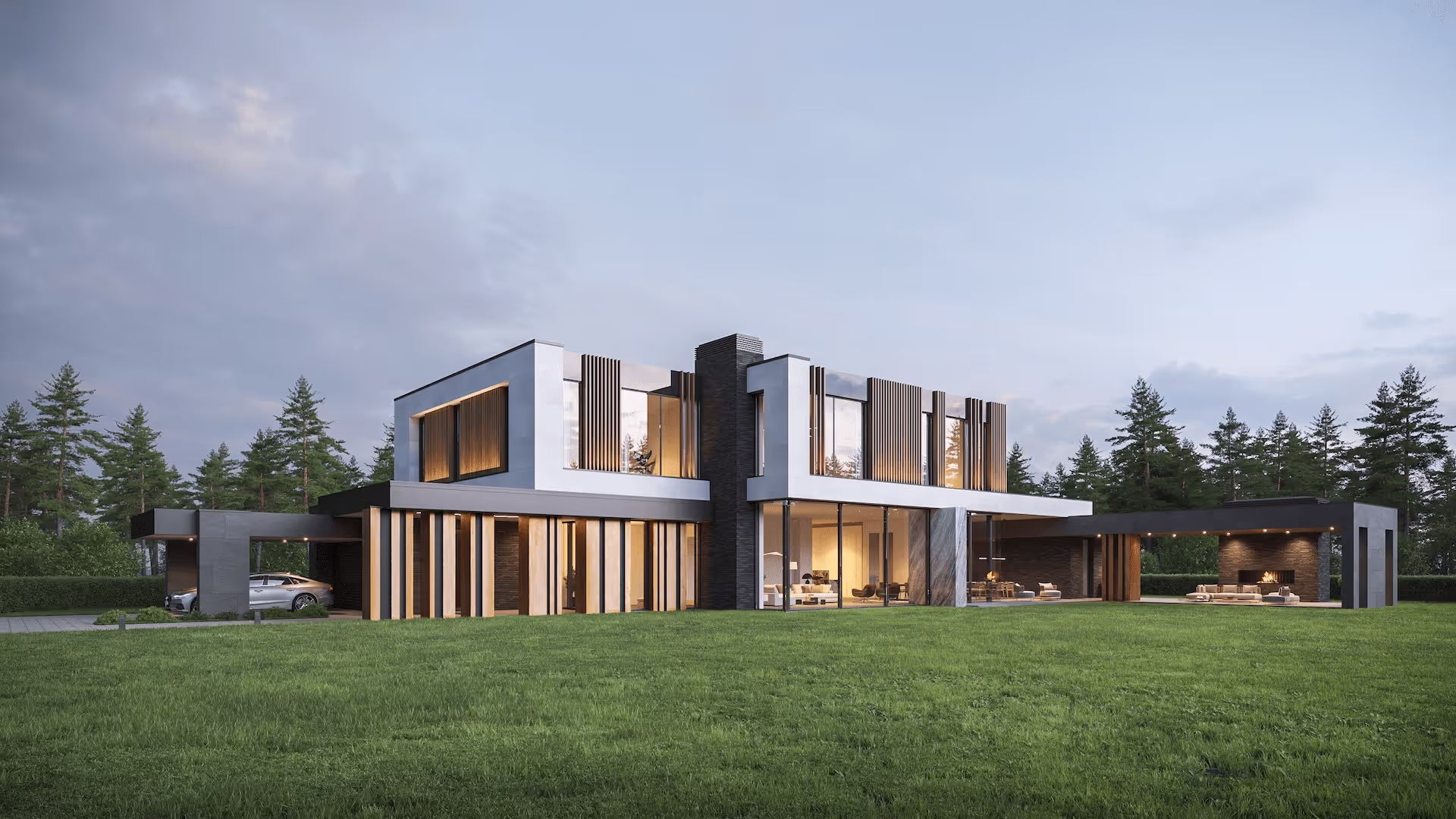 Современный дом с системой накопления энергии